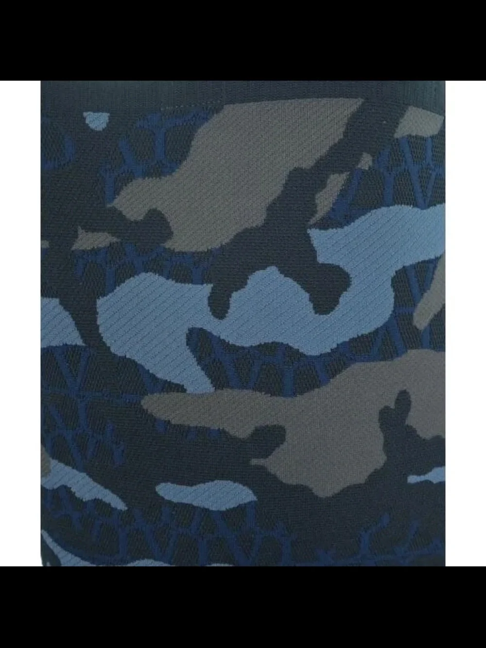 Valentino Garavani Blue and Gray Camouflage Tote Bag
